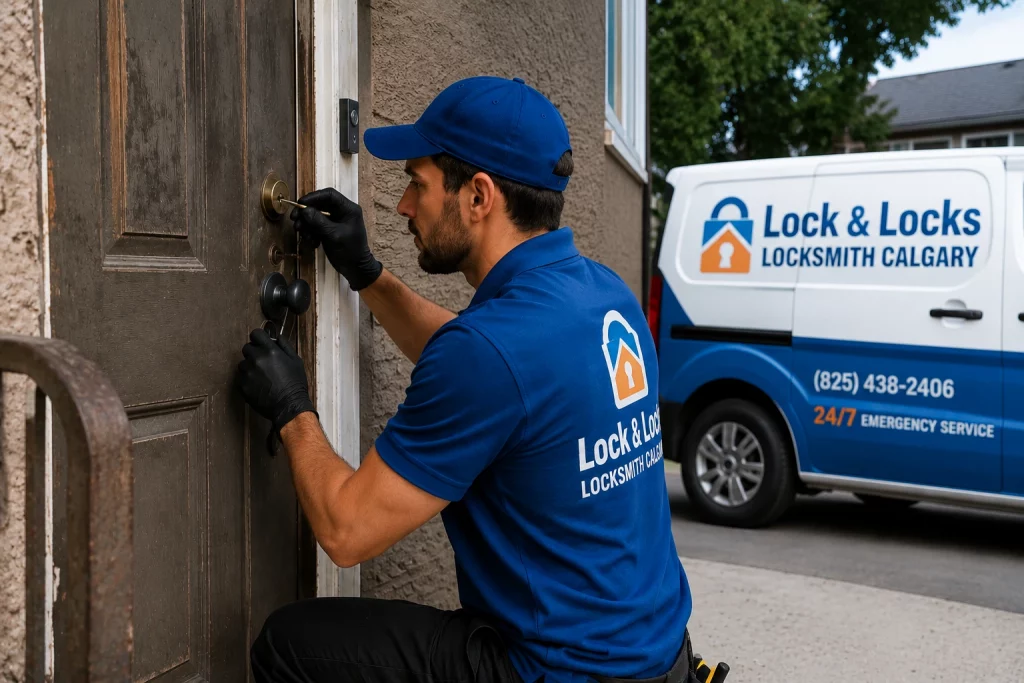 House lockout service in Calgary helping homeowner regain access